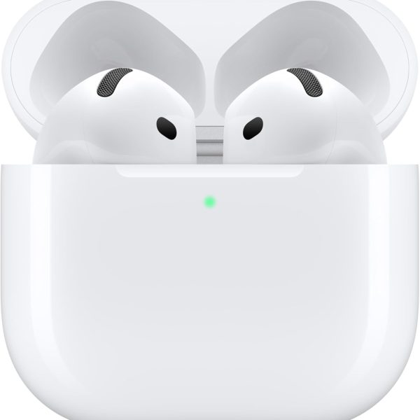 Apple AirPods 4 Wireless Earbuds, Bluetooth Headphones, with Active Noise Cancellation, Adaptive Audio, Transparency Mode, Personalized Spatial Audio, USB-C Charging Case, Wireless Charging, H2 Chip