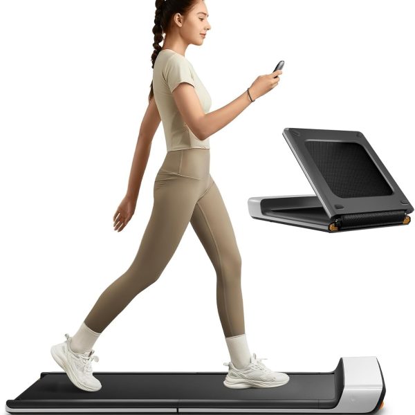 KingSmith WalkingPad P1 Folding Treadmill Ultra Slim Electric Foldable Treadmill Smart Fold Walking Pad Portable Safety Non Holder Gym and Running Device P1 Grey