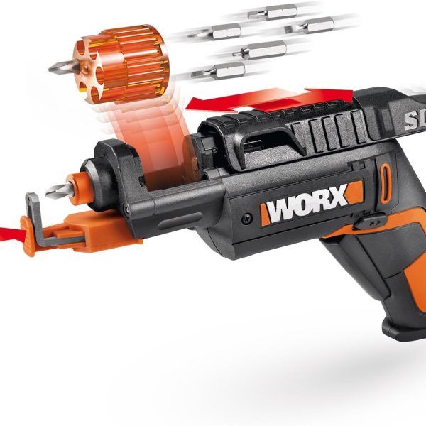 Worx 4V Electric Screwdriver, Rechargeable Cordless Power Screwdriver Set with 6 Bits, Screw Holder, Charger - WX255L